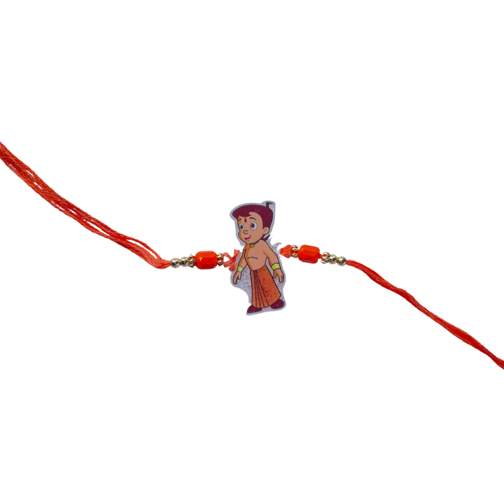 Chhota Bheem Cartoon Rakhi for Kids with Cadbury Gems Chocolate, 23.7 g