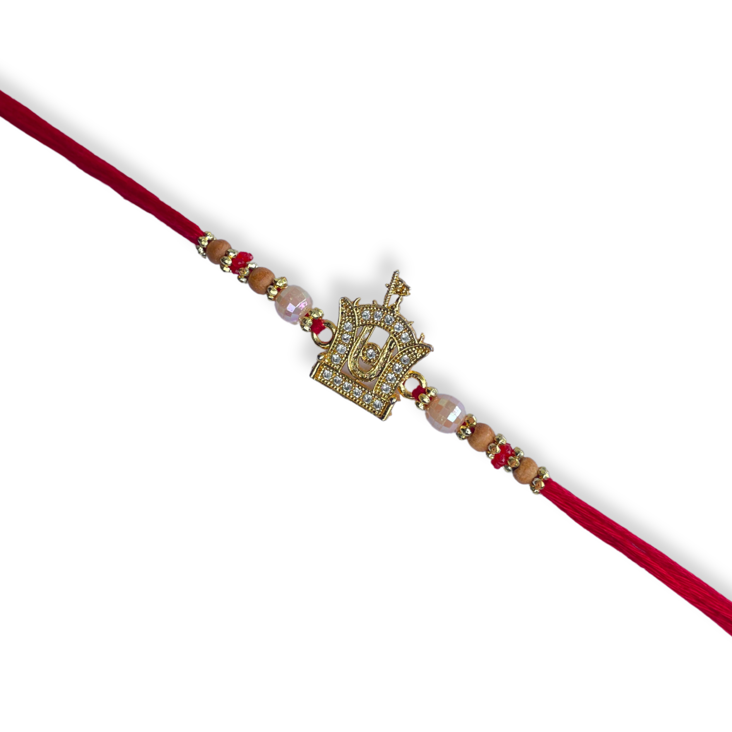 Swaminarayan Akshar Deri Motif Golden Rakhi with Cadbury Dairy Milk Chocolate Bar , 21 g