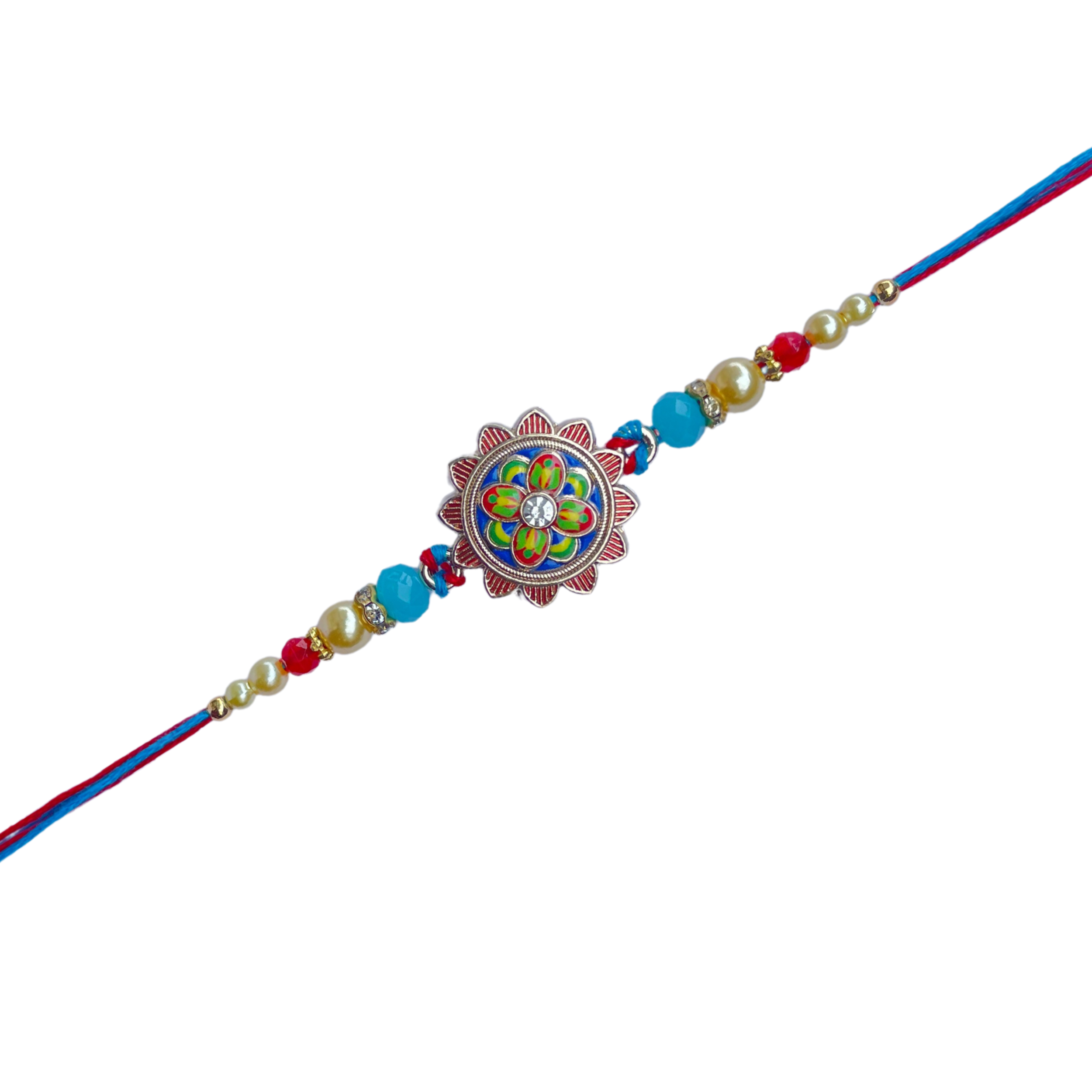 Colorful Mandala Rakhi With Nestle Kitkat Choco Coated Wafer Bar , 28.5 g