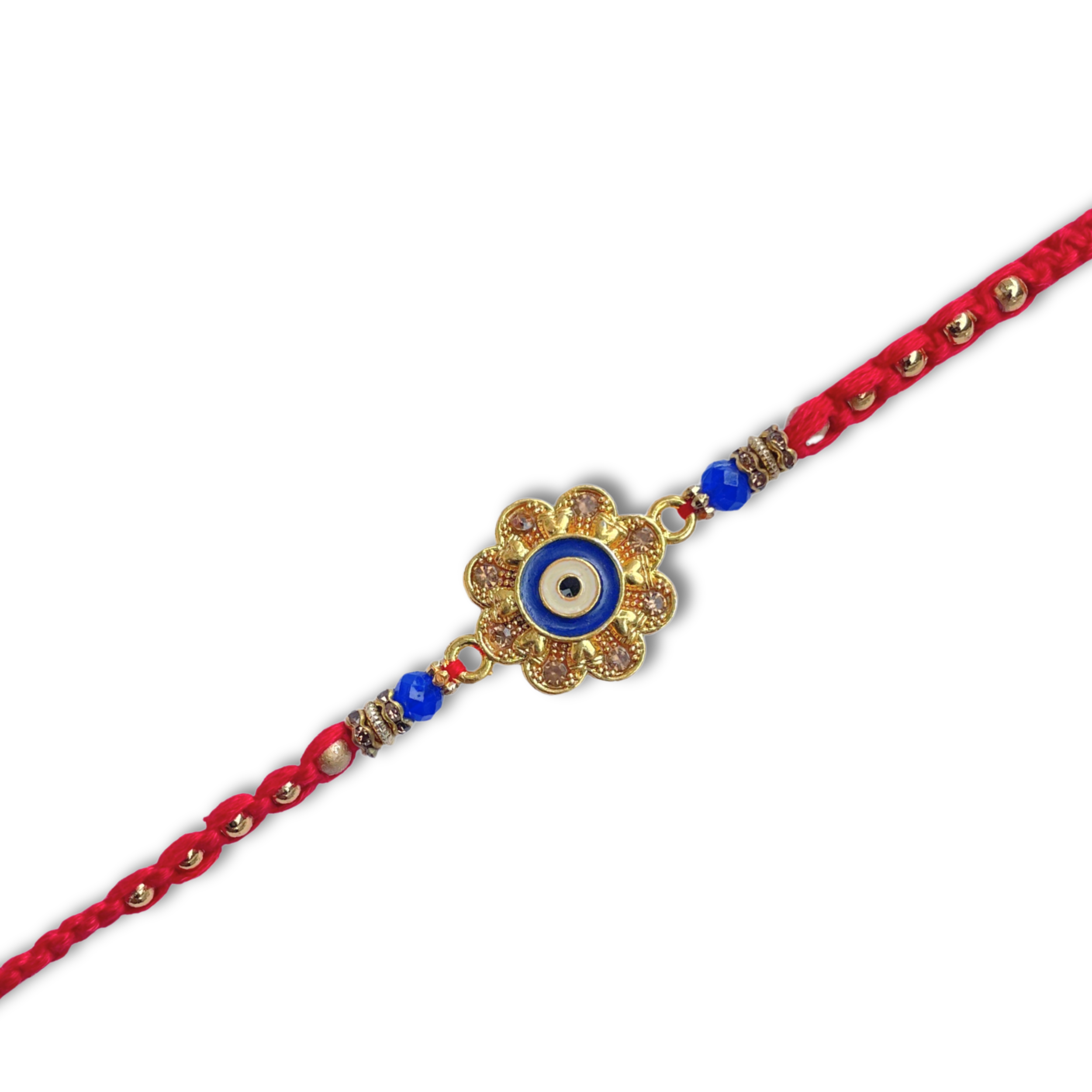 Evil Eye Designer Rakhi with Bounty Milk Chocolate Bar - Coconut Filled, 57 g