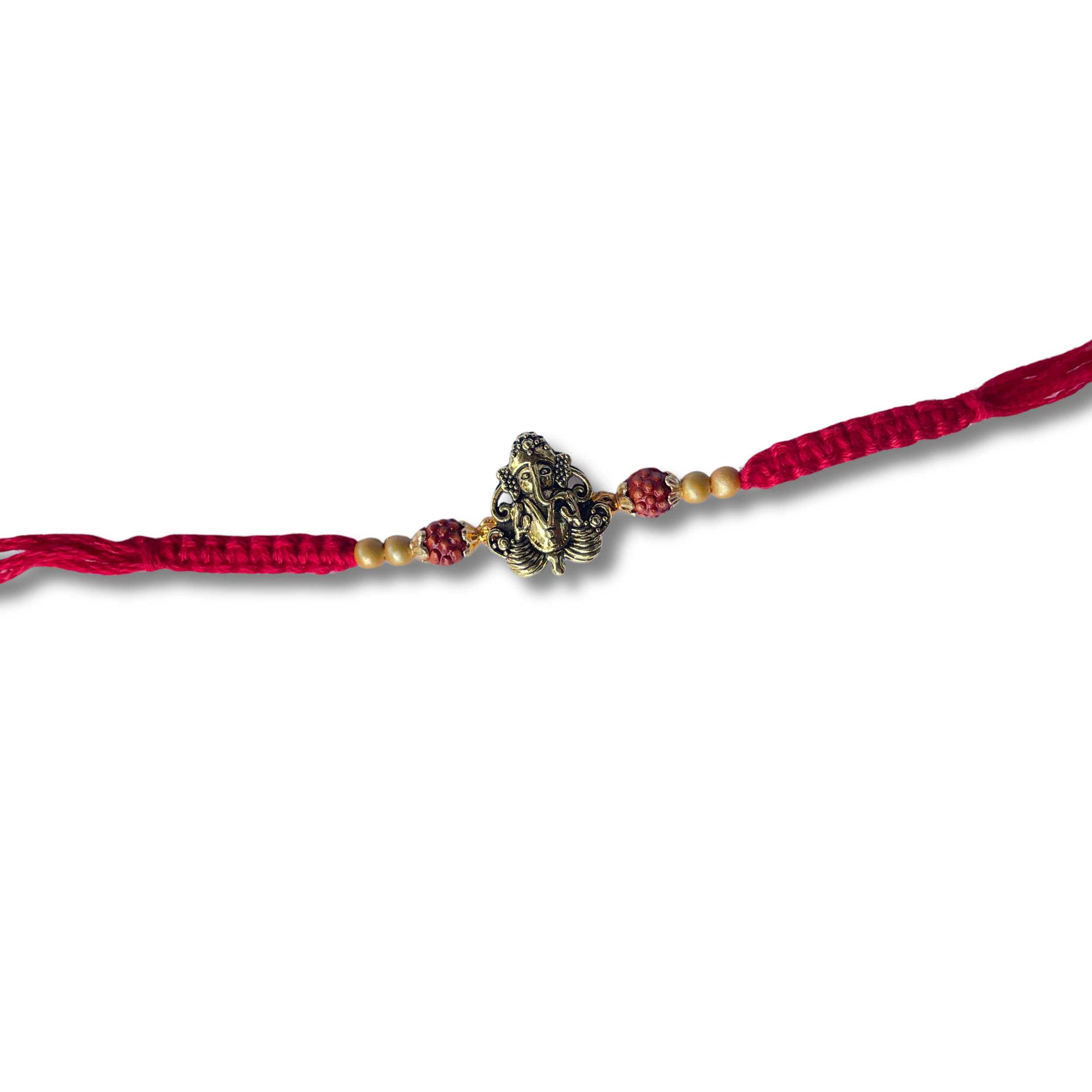 Ganesha Guardian Rakhi - Rudraksha Rakhi with Brass Ganesha for Brothers by Amul, 200 g