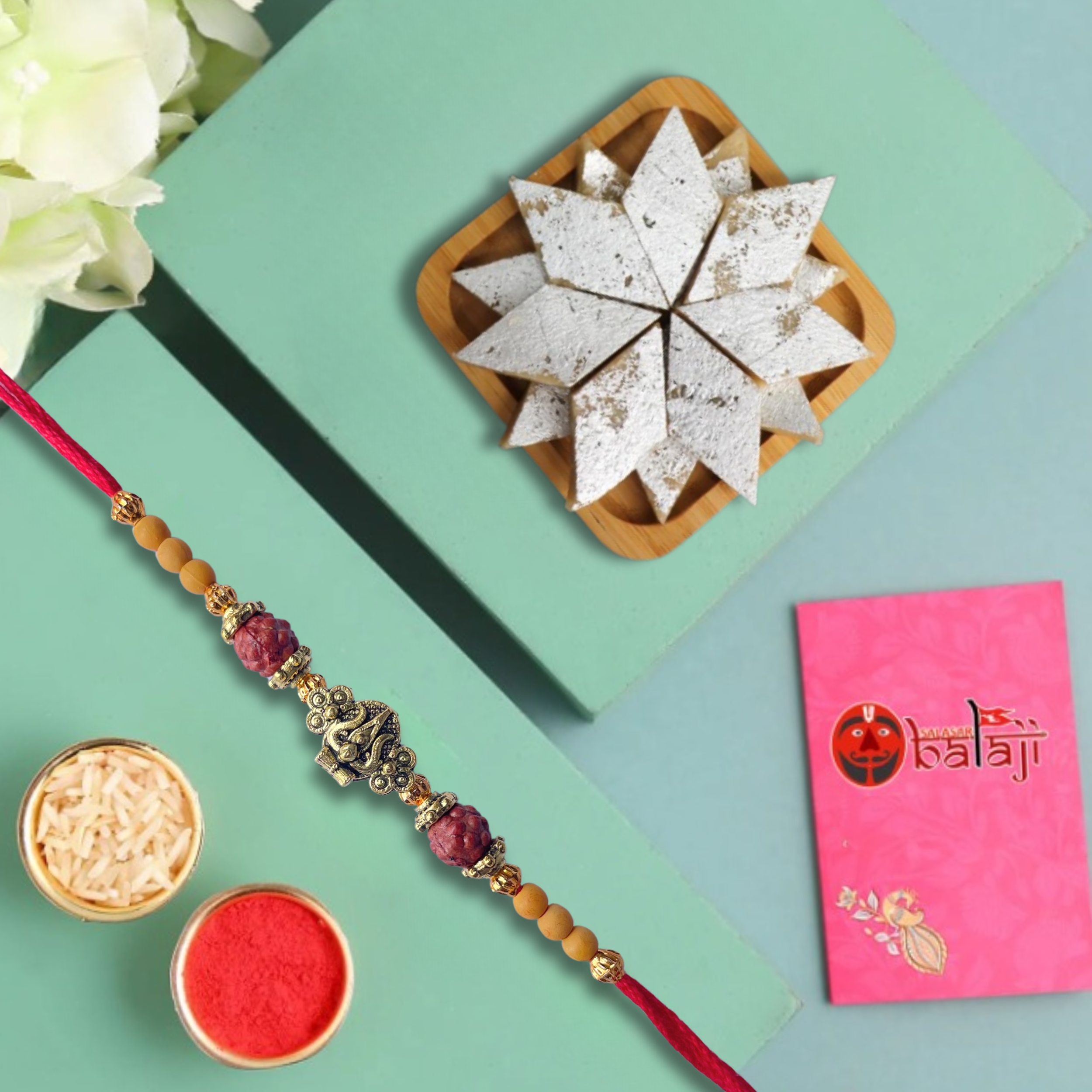 Vighnaharta Viraasat Rakhi With Kaju Katli by Amul, 200 g