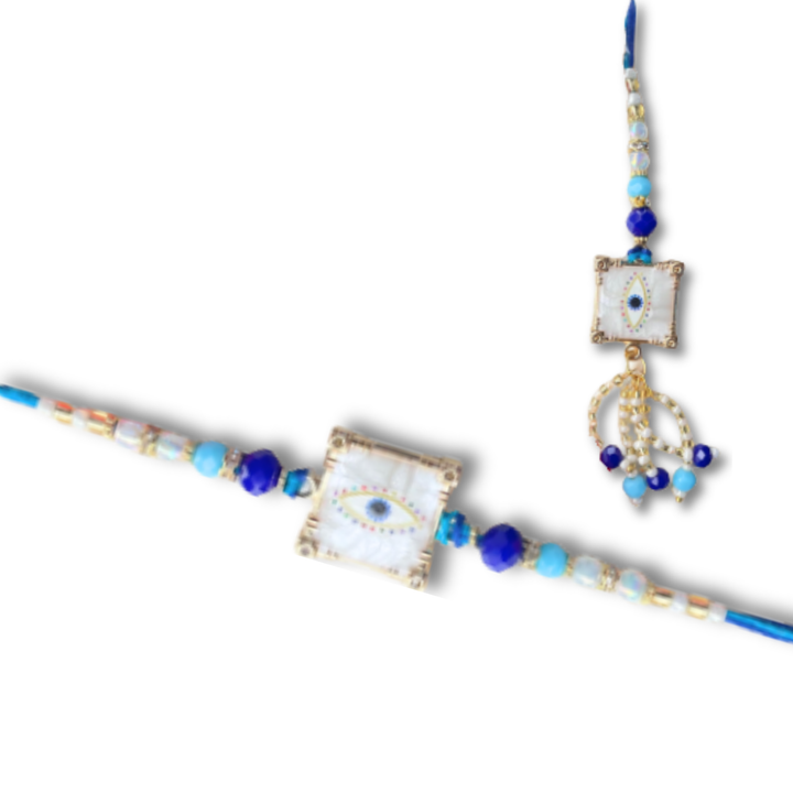 Nazariya Evil Eye Rakhi With Kaju Katli by Amul, 200 g