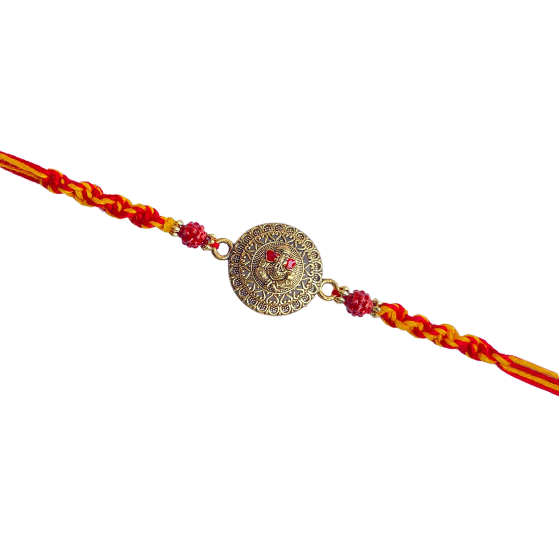 Antique Ganesha Rakhi with Haldiram's Soan Papdi, 250 g Pouch
