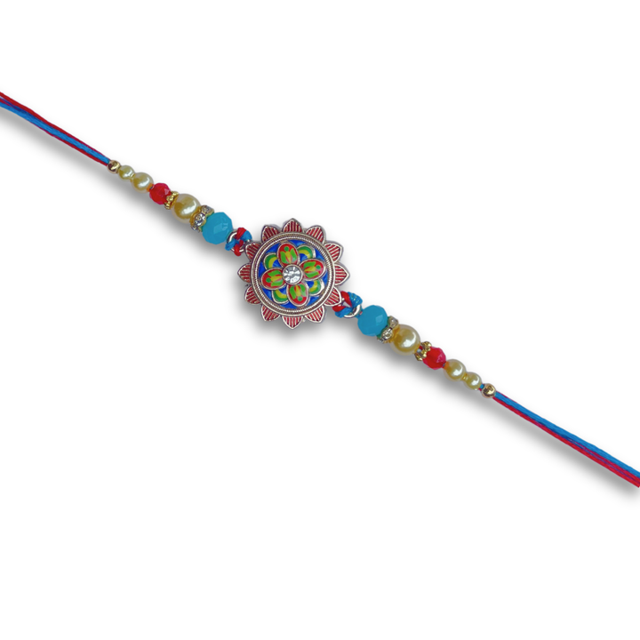 Colorful Mandala Rakhi with Premia Kaju, 200 g