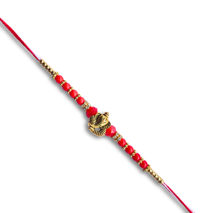 Ganesh Motif Rakhi with Premia Kaju, 200 g