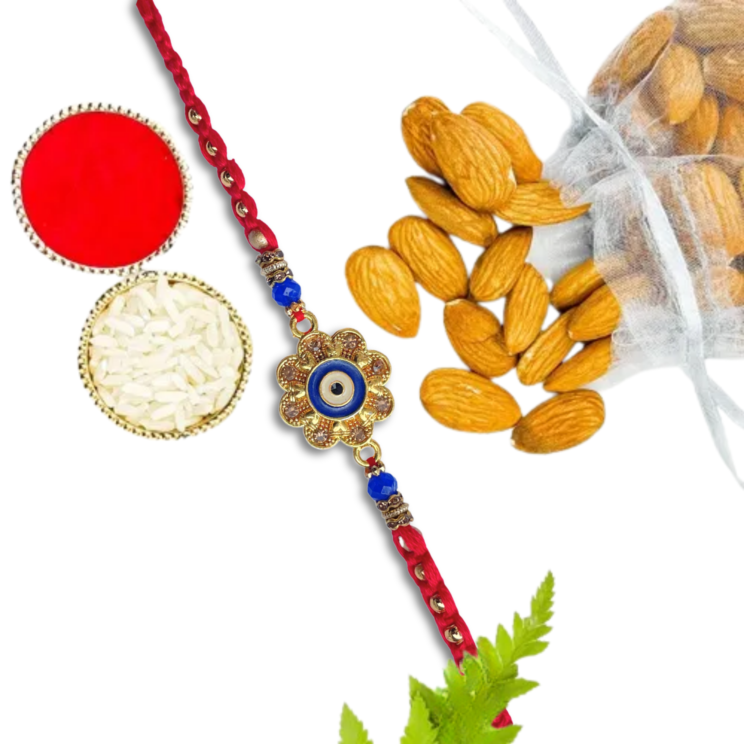 Evil Eye Designer Rakhi with Premia Badam (Almonds): 200 g