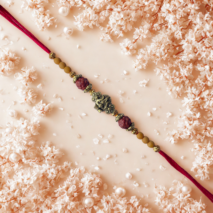 Vighnaharta Viraasat Rakhi - Ganesha Rudraksha Sacred Thread for Brother