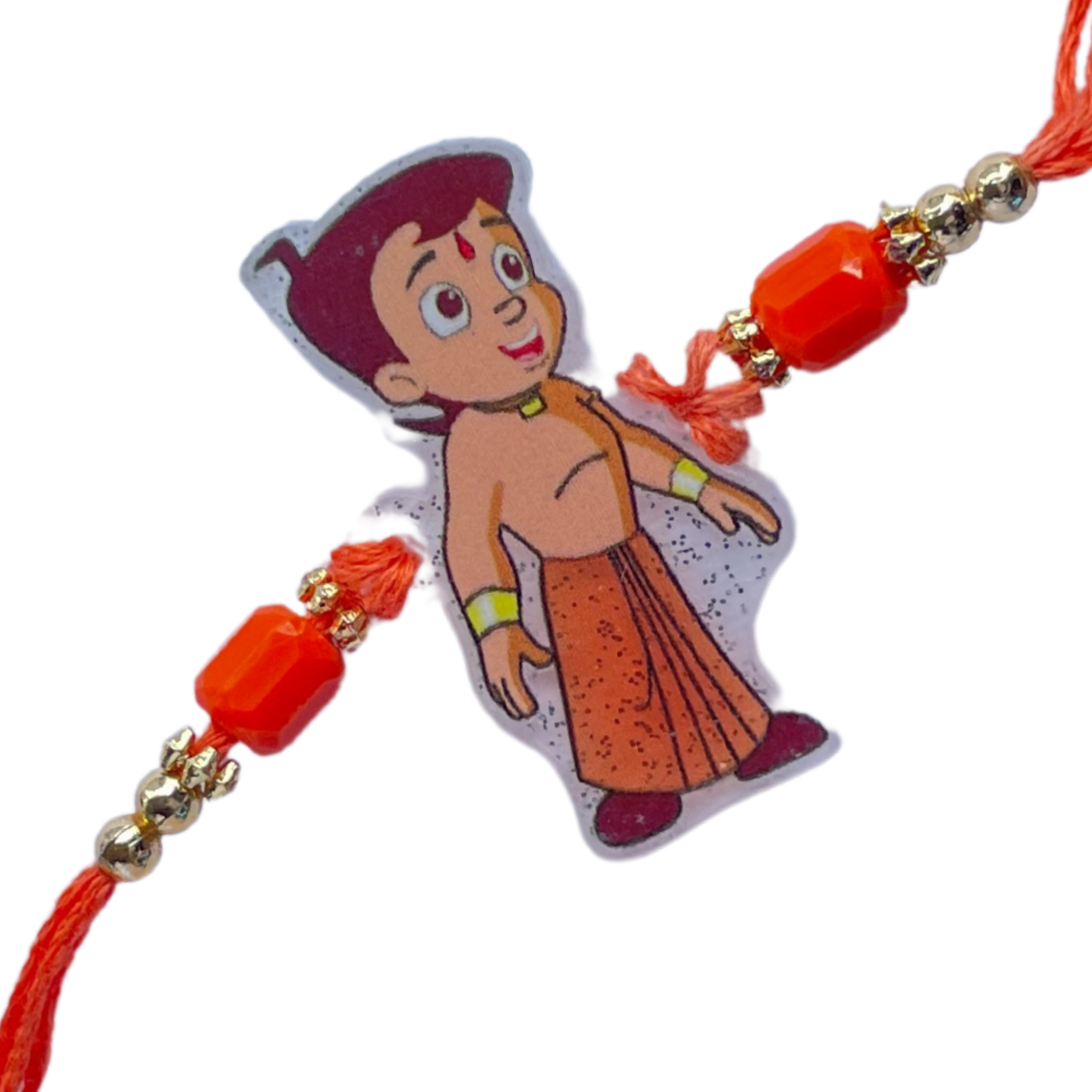 Chhota Bheem Cartoon Rakhi for Kids – Orange Thread