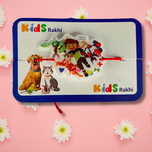 Super Buddy Adventure Rakhi - Fun Cartoon-Themed Rakhi for Little Brothers