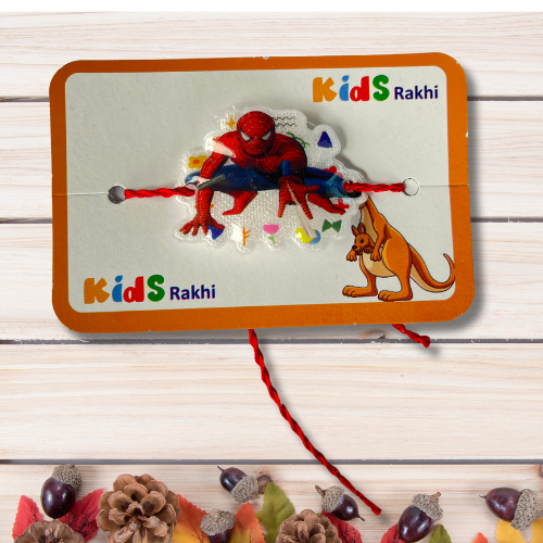Web of Wonder Rakhi - Superhero Rakhi for Kids with Fun Cartoon Design