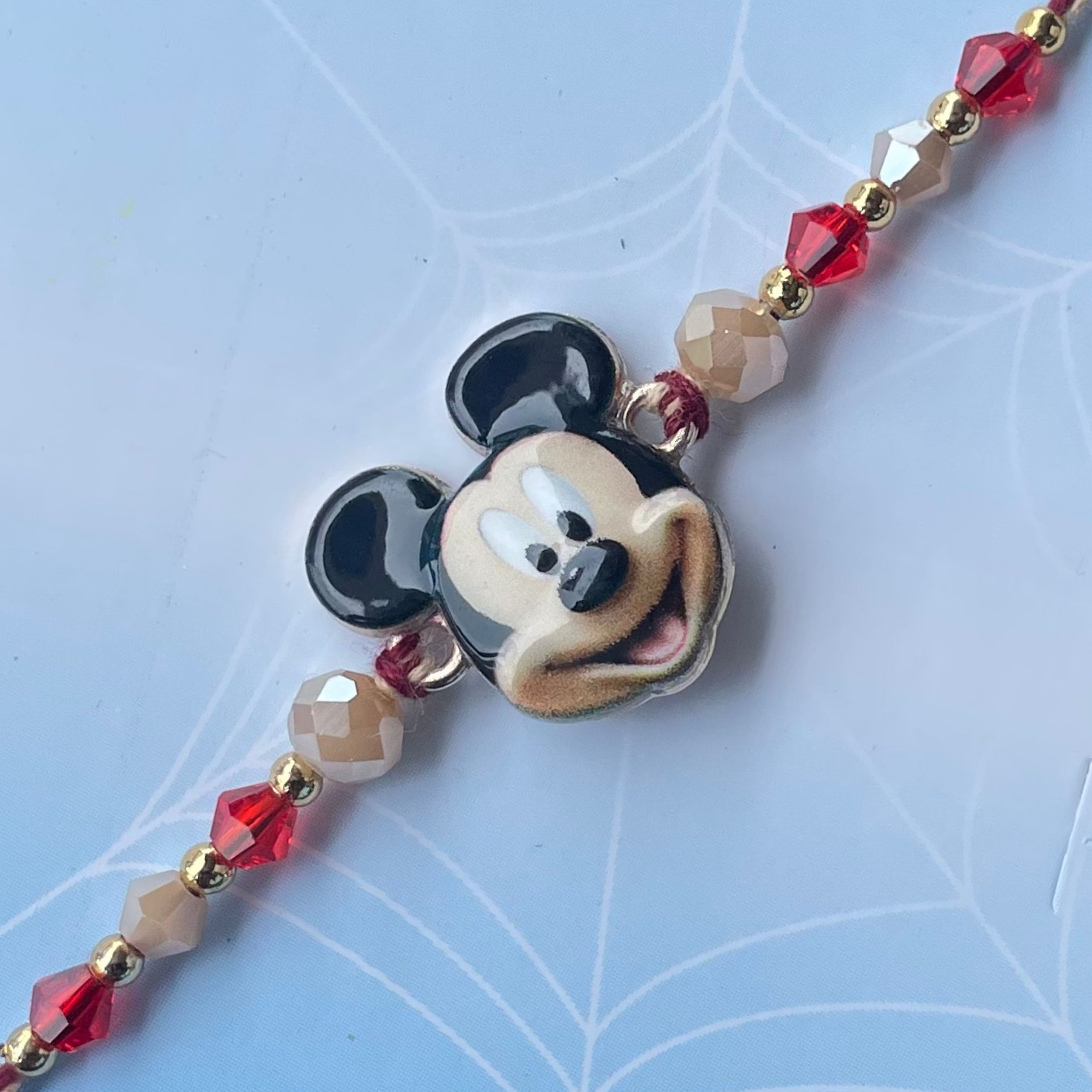 Mickey’s Mischief Thread - Cartoon Beaded Rakhi for Little Brothers