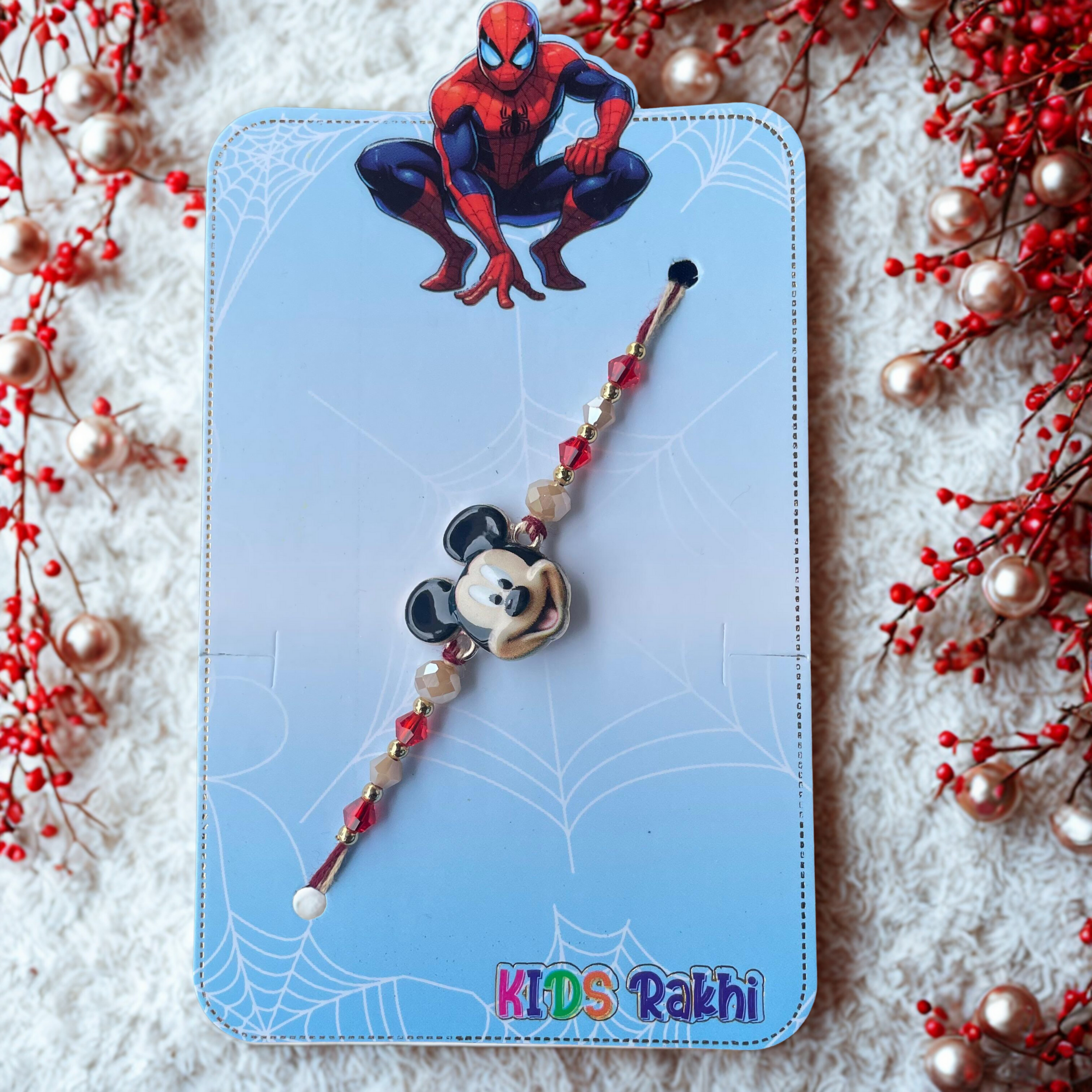Mickey’s Mischief Thread - Cartoon Beaded Rakhi for Little Brothers
