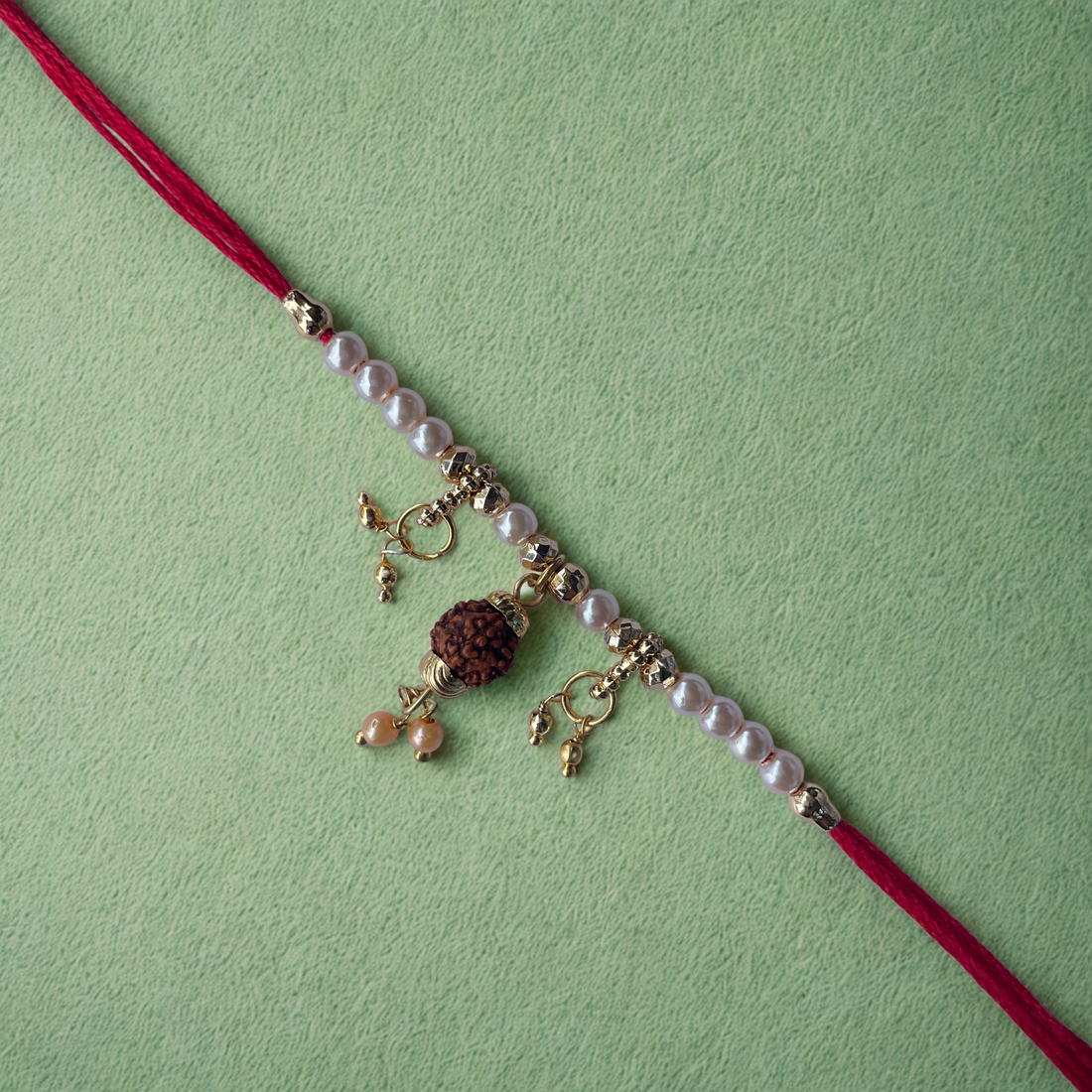 Buy RudraBond Divine Rakhi with Rudraksha and Pearls Online
