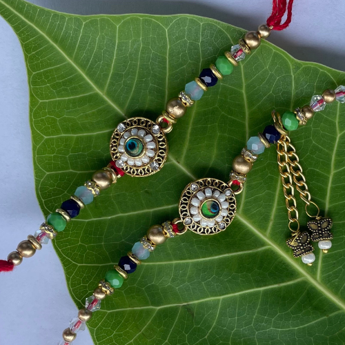 Nazar Suraksha Rakhi - Handcrafted Evil Eye Protection Rakhi for Bhai Bhabhi