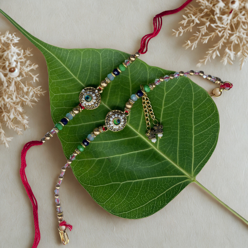 Nazar Suraksha Rakhi - Handcrafted Evil Eye Protection Rakhi for Bhai Bhabhi