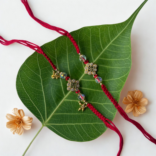 Vanar Veer Hanuman-Themed Rakhi for Bhai Bhabhi - Spiritual & Bold Design