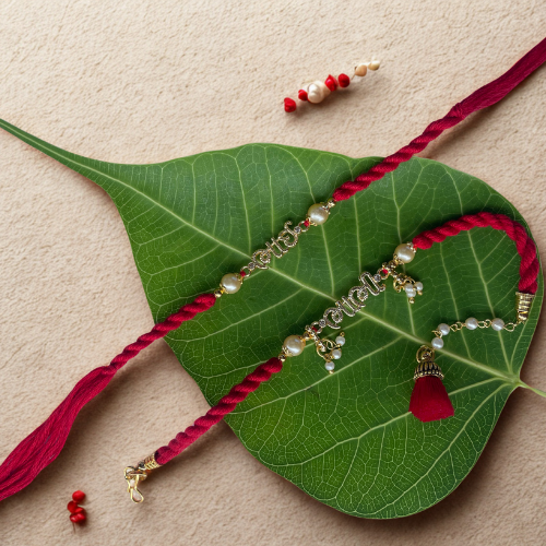 Dil Se Bandhan - Designer Rakhi and Lumba Combo for Bhai Bhabhi