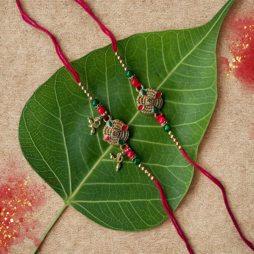 Bodhi Bond Rakhi - Divine, Earthy Rakhi with Spiritual Motif for Bhai Bhabhi