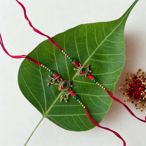 Trinetra Bond Rakhi - Handcrafted Spiritual Rakhi for Bhai Bhabhi