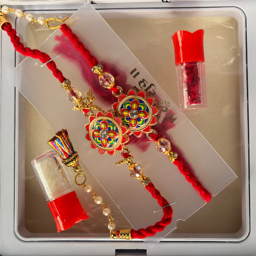 Rangmanch Raksha - A Colorful, Handcrafted Rakhi for Bhai Bhabhi