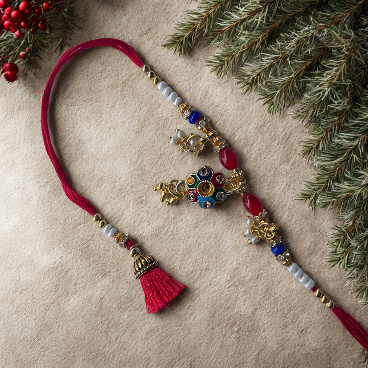 ChakraBond Navratna Rakhi - Sacred Colorful Rakhi for Raksha Bandhan